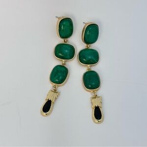 petit moments Earrings in Green emerald sintra dolly dangle big stone chandelier